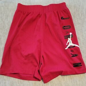 Jordan Red Mesh Shorts with Logo
